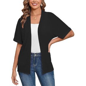 Heymoments Women's Lightweight Open Cardigans Cardigans Short Short Dress Drape Summer Cardigan S-2XL