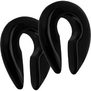 Natural Stone Ear Weights for Stretched Ears, 2g Gauge 6mm Earrings Expander Plug Stretchers Hangers, Women Men Body Jewelry Piercing Plugs 1 Pair Black Agate Stones Earrings Gifts