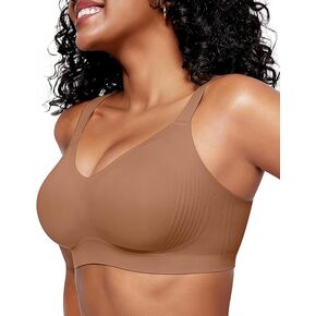 OEAK Womens Wireless Seamless Bras Full Coverage Supportive Lounge Bra Push Up Plus Size Everyday Bra Comfortable Tshirt Bras