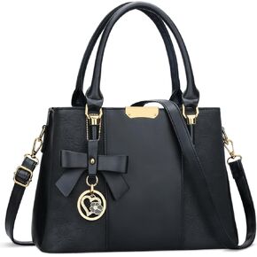 KKXIU 3 Zippered Compartments Purses and Handbags for Women Top Handle Satchel Shoulder Ladies Bags