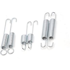 6 Pcs Metal Motorcycle Kickstand Kick Side Stand Spring Silver Tone Replacement