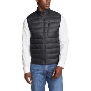 Eddie Bauer Men’s Vest Power Down Insulation Storm Repel Classic Fit (Gray, XX-Large)