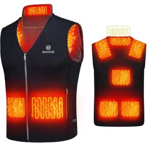 DOACE Heated Vest for Men, Smart Electric Heating Vest Rechargeable, Battery Not Included