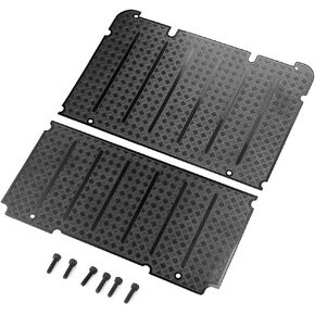 Stainless Steels Luggage Rack Anti-Skid Plate Upgrade Parts for 1/10 Tra-xxas TRX4 Defender RC Crawler Car (Black)