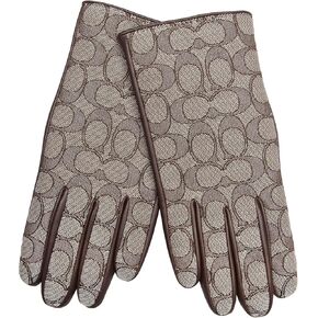 Coach womens Signature C Leather Tech Glove