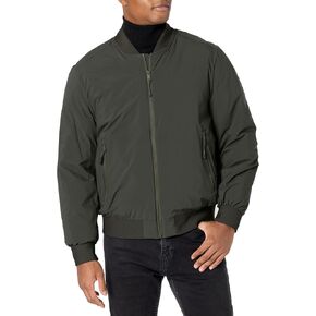 DKNY Mens Clean Zip Front Bomber Jacket