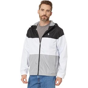 U.S. POLO ASSN. Men's USPA Color-Block Hooded Windbreaker