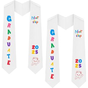 2Pcs Kindergarten Preschool Graduation Stole Class of 2025 Graduation Sash Custom Graduation Stole for Kids