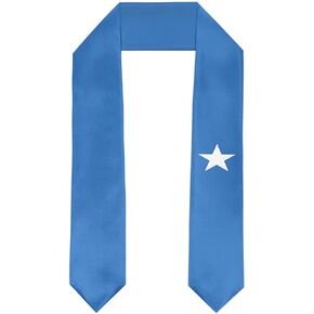 Somalia Flag Graduation Stole Satin Stole Scarf for Study Aboard International Students 72" Length