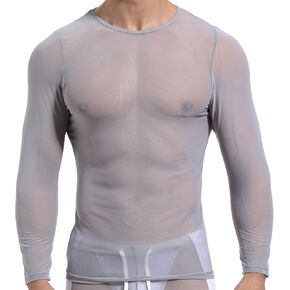 Sexy Men's Underwear Shirts T-Shirt Tank Top Fishnet Clubwear Mesh Undershirt