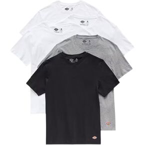 Dickies Men’s Crew Neck Short Sleeve Undershirt 5 Pack