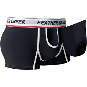 Men's Dual Pouch Breathable Underwear Anti-Chafing Boxer briefs Separated Pouch Trunks
