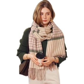 VEEWON WOMENS WINTER DACRF FASHION CASTMERE تشعر وشاحن منقوشات للنساء لفات وشاح طويل