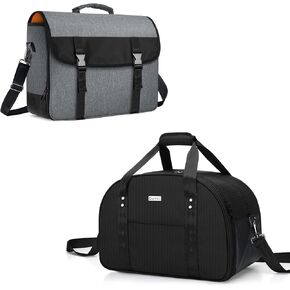 CURMIO Bartender Kit Travel Carrying Bag with Shoulder Strap for Wine and Cocktail Shaker, Messenger Bag for Bar Tools Set