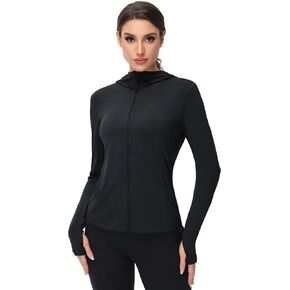 Cozziplus Womens Upf 50+ حماية من الشمس سترة هوديي سترة طويلة الأكمام zip up قميص الصيف خفيفة الوزن الأداء في الهواء الطلق