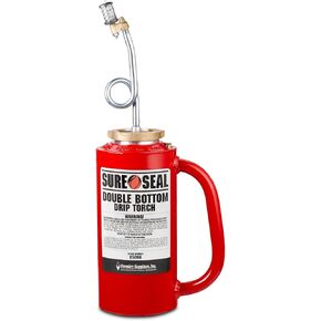 من المؤكد أن Seal Forestry Suppliers Red OSHA BOTTOM DRIP TORCH | شاق 15 المقياس الألومنيوم العلبة | فم كبير لسهولة ملء | فخ الوقود والتحقق من صمام الحماية | حشيات إثبات النفط