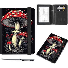 Passport and Vaccine Card Holder Cover Combo,Travel Passport Holder Wallet with RFID Blocking, Leather Vaccine Card Slot Passport Cover Case for Women & Men,African American Woman-1120
