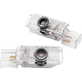 Car LED Logo Projector Puddle Door Lights Compatible with Mercedes-Benz R-Class ML-Class GL-Class Accessories, No Fade 4K-HD Car Courtesy Welcome Lights (2 Pack)
