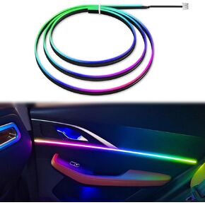 Acrylic Interior Car LED Light Strip, Dreamcolor Car Ambient Lighting Strip, Inside LED Accessories for Vehicle Decoration (Only 29.5 Inch Acrylic Light Strip)
