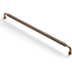 Goo-Ki 6 Pack 7 9/16 Inch Antique Brass Knurled Cabinet Pull Handle – Textured Non-Slip Grip, Classic Vintage Design for Kitchen Cabinets & Furniture Drawers