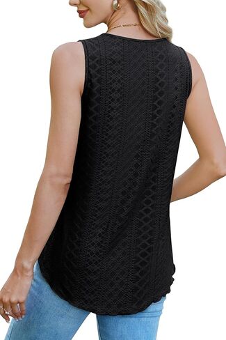 WEESO Womens Tank Tops Square Neck Sleeveless Beach Vacation Clothes Loose Fit Casual Summer Tops in Kuwait