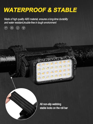 ZIDIYIRUO UTV Dome Light, Rechargeable UTV Interior Light Compatible with Polaris RZR Ranger Can-Am Pionner Talon Kawasaki, 32pcs LED Chips with 5 Kinds Modes for 1.25"-2.0" Roll Bar Mount (1 Pack) in Saudi Arabia