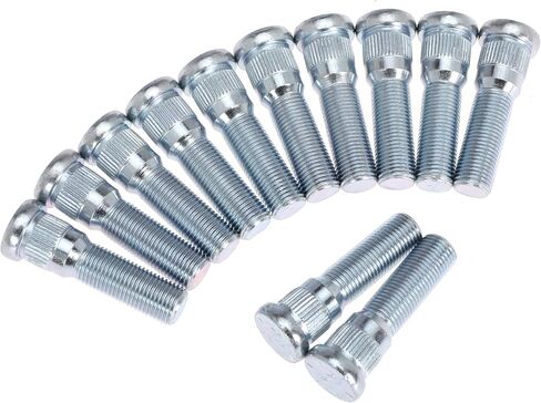 24Pcs Wheel Stud for Trailer for Axles 2,000 lb to 7,000 lb with 1/2"-20 UNF Thread Size 0.617" Spline, 0.77" Head 2.19" Length in Kuwait