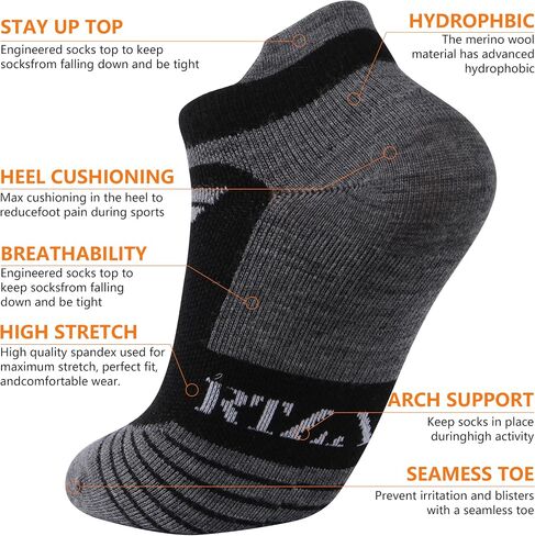 90 ٪ Merino Wool Low Cut Athletic Ultra Light Gocks في الكاحل ، جوارب غولف التنس للنساء والرجال in Kuwait