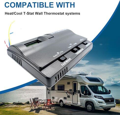 مجموعة ترموستات مكيف الهواء RV - متوافقة مع 540 ، 4579 ، 4595 ، 640 سلسلة - ترموستات الجدار الأسود والتحكم in Kuwait