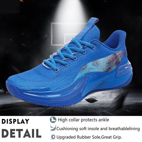 Men Graffiti Basketball Shoes High-Top Sports Shoes Anti-Slip Rubber Soles Indoor Outdoor Sports Running Training Streetwear in Saudi Arabia