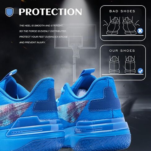 Men Graffiti Basketball Shoes High-Top Sports Shoes Anti-Slip Rubber Soles Indoor Outdoor Sports Running Training Streetwear in Saudi Arabia