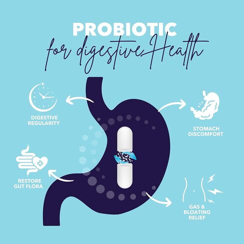 Extra Strength Probiotic for Digestive Health and Immune Support, 60 Billion CFU & 15 Strains, Gut Health Probiotics for Men and Women Supports Occasional Constipation, Diarrhea, Gas & Bloating, 30CT in Saudi Arabia