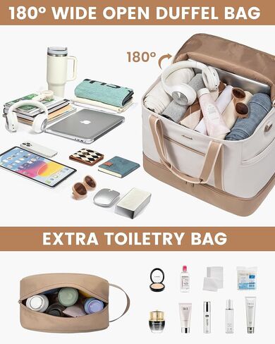 LOVEVOOK Travel Duffle Bags for Women, 45L carry on weekender bags, personal item travel bag with Toiletry, hospital for women labor delivery overnight bag, gym bag for women in Saudi Arabia