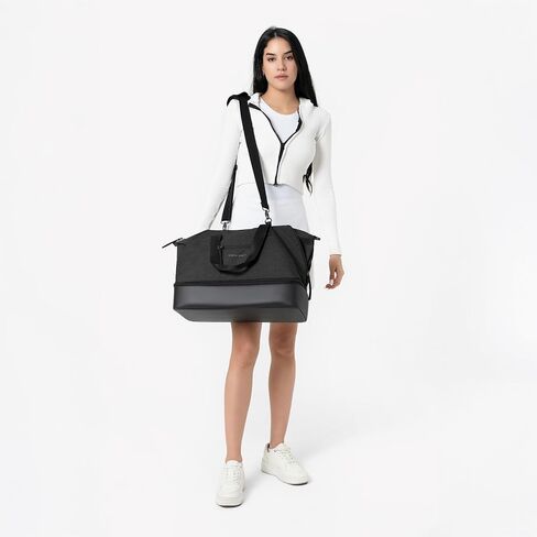 Sherpani Boston, Anti Theft Weekender Bags, Travel Duffel Bag, Carry On Tote Bag with Removable Shoe Bottom Compartment in Kuwait