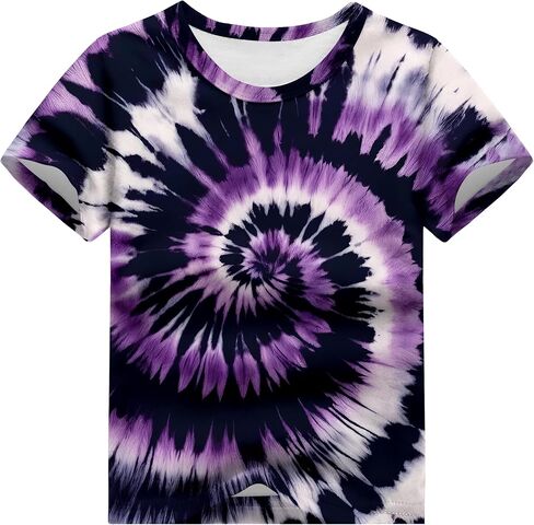 قميص صبغ الصبغة الصغار للفتيان الفتيات TIE-DYE TSHIRT HIPPIE TEE 4-12 in Saudi Arabia