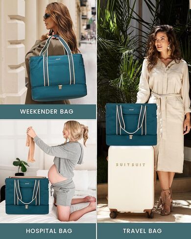 Lovevook Travel Duffle Facs for Women ، 45L Carry On Weekender Acags ، حقيبة سفر شخصية عن العناصر مع أدوات الزينة ، مستشفى للنساء الولادة حقيبة بين عشية وضحاها ، حقيبة صالة رياضية للنساء in Saudi Arabia