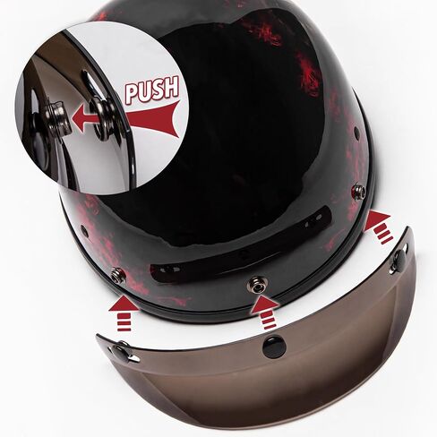 Cartman Cruiser Scooter Motorcycle Half Face Helmet, Red Skull USA Graphics, DOT Approved for Bike Scooter ATV UTV Chopper Medium in Saudi Arabia