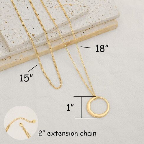 CANEVINKA 18K Gold Plate Coin Pendant Necklace for Women Dainty Compass Sunflower Necklaces Personalized Chain Layered Jewelry in Kuwait