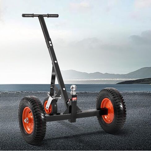 VEVOR Trailer Dolly, 1200lbs Tongue Weight Capacity, Carbon Steel Trailer Mover with 18 inch and 22 inch Height Adjustable Trailer Dolly, 2 inch Ball, 15.2 inch Pneumatic Tires, for Moving RV in Saudi Arabia