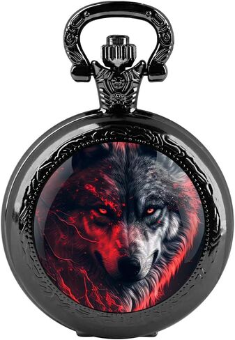 عتيقة Wolf Design Glass Dome Containt Watch مع Dial Dial Numeral Dial للرجال والنساء الهدايا الإبداعية (TP-028) in Saudi Arabia