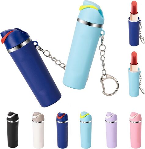 Cute Mini Cup Keychain Compatible with Owala Water Bottle, Tumbler Cup Lip Balm Holder Keychain in Saudi Arabia