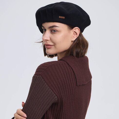 Wool Black Beret Cap Men Large French Beret Hats for Women Stainless Steel Beaded Hat Punk Accessories in Saudi Arabia
