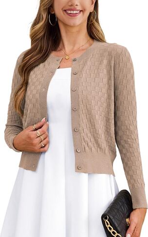 Verabendi للنساء اللطيفات CHERDIGANS القصير القصيرة سبيرا Cardigan زر المفتوح BOLERO تجاهل للفساتين S-XL in Kuwait