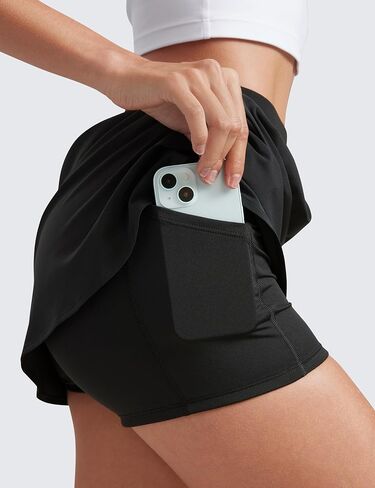 CRZ YOGA Dolphin Golf Skirts for Women A Line High Waisted Casual Athletic Mini Tennis Pickleball Skort with Zipper Pocket in Saudi Arabia