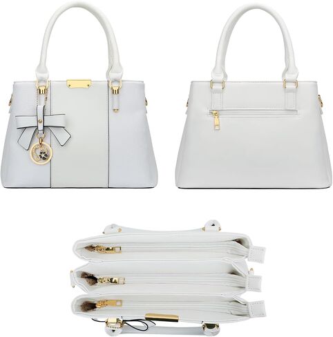 KKXIU 3 Zippered Compartments Purses and Handbags for Women Top Handle Satchel Shoulder Ladies Bags in Saudi Arabia