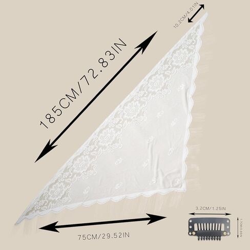 Milakoo Lace Shawel وشاح الدانتيل الزهري للنساء مع Tassel الأنيقة Mantilla Savels for Feast in Kuwait
