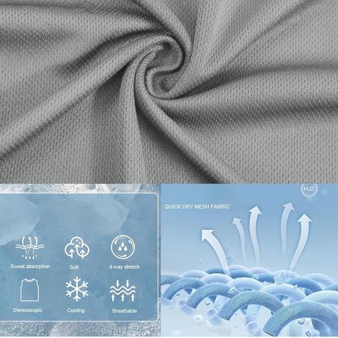 قمصان رجالي للتمرين بدون أكمام، سريعة الجفاف، بدون أكمام، قمصان للجري والصالة الرياضية، قمصان صيفية شبكية in Kuwait