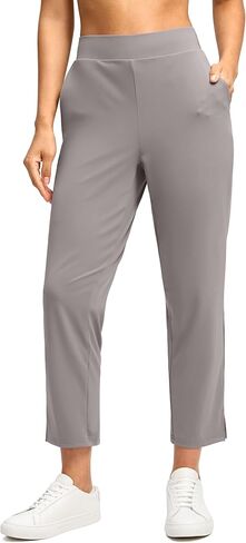G Gradual Women's Pants Ankle 7/8 Golf Pants 3 Pockets Stretchy Travel Pants Inner Drawstring for Work Business Casual in Kuwait