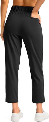 G Gradual Women's Pants Ankle 7/8 Golf Pants 3 Pockets Stretchy Travel Pants Inner Drawstring for Work Business Casual in Kuwait