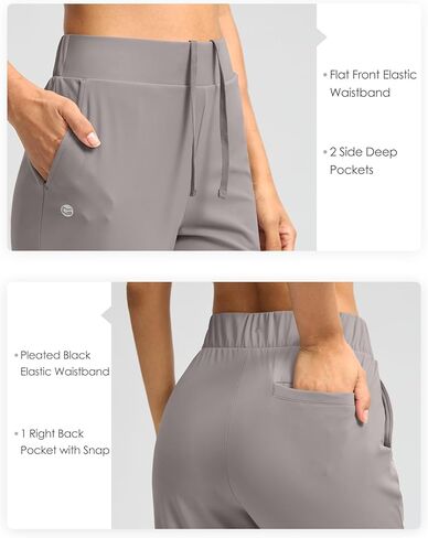G Gradual Women's Pants Ankle 7/8 Golf Pants 3 Pockets Stretchy Travel Pants Inner Drawstring for Work Business Casual in Kuwait